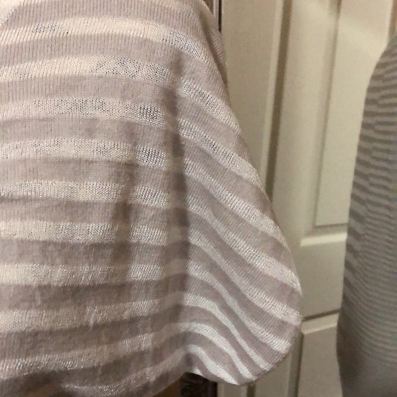 Olsen Europe White /Cream Stripe Fine Knit Sweater Dress Size 2 EUC - Picture 4 of 6